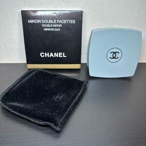 Chanel Double Mirror Duo - Grayish Green and black